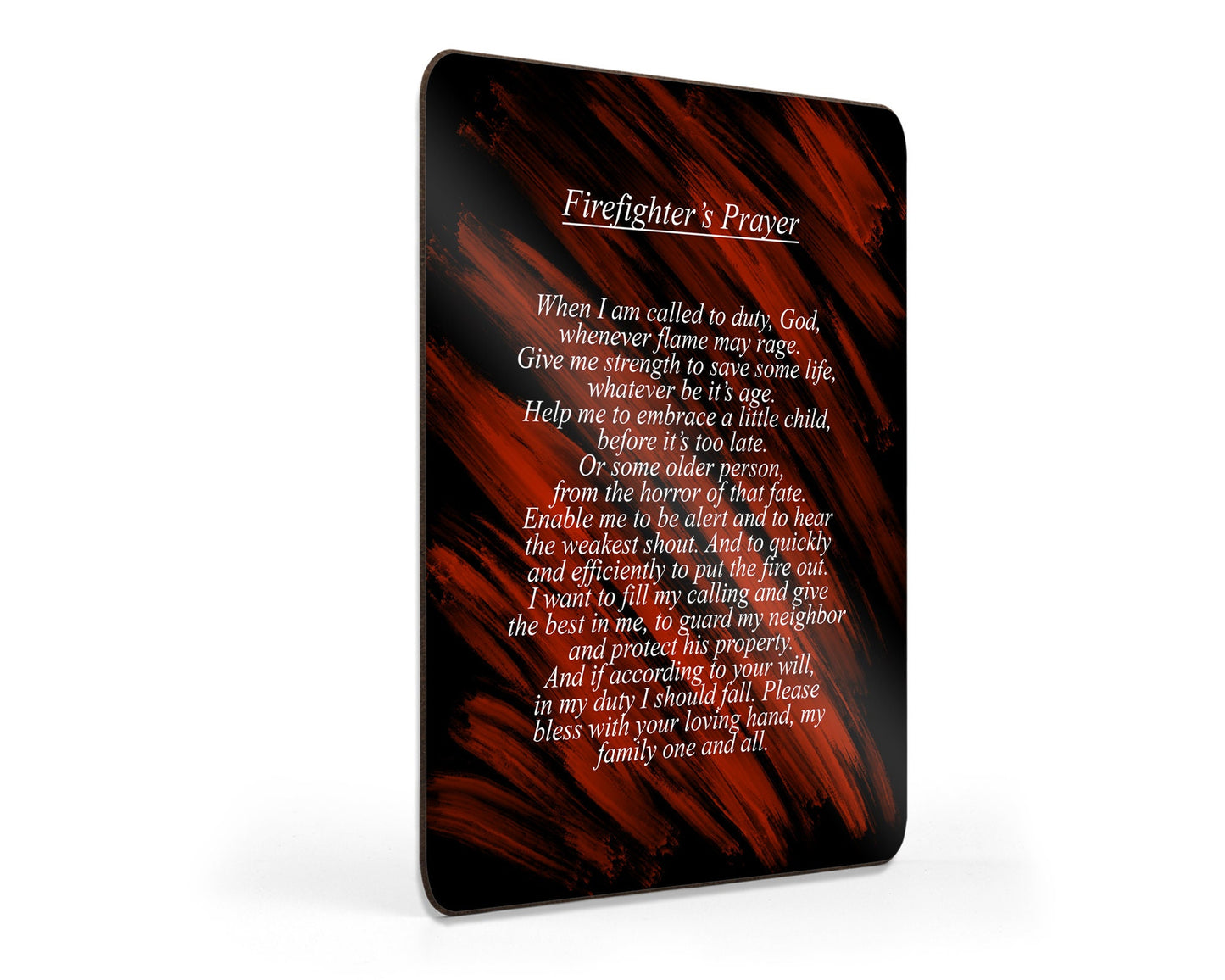 Firefighter Prayer - Hardboard Sign - First Responder
