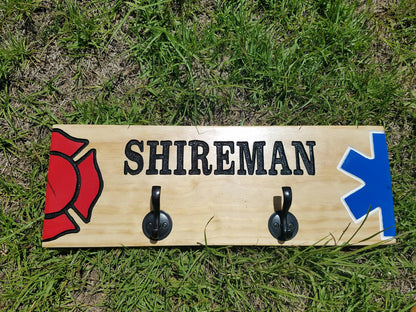 Gear Hook Carved Sign