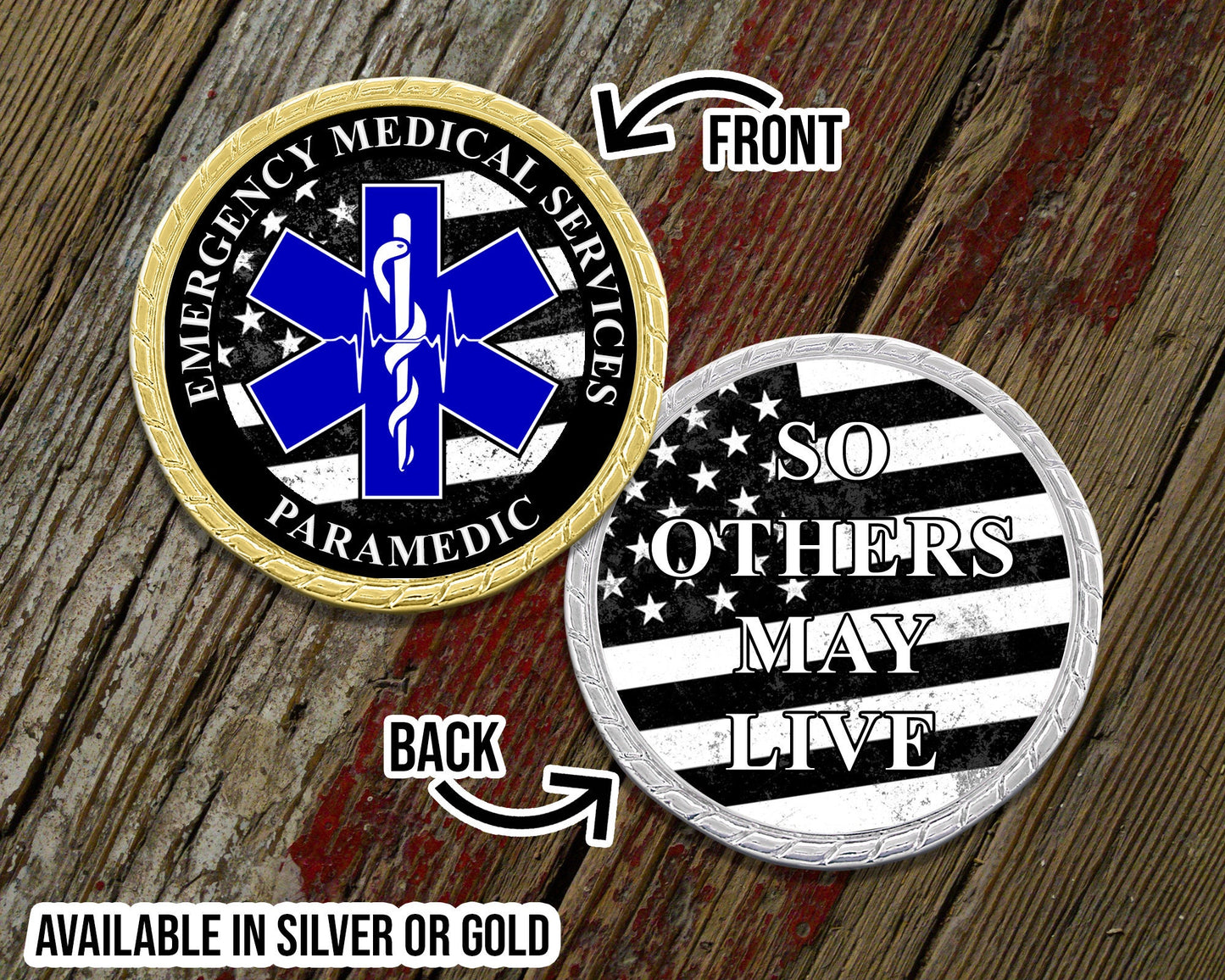 Custom Designed Paramedic Challenge Coin
