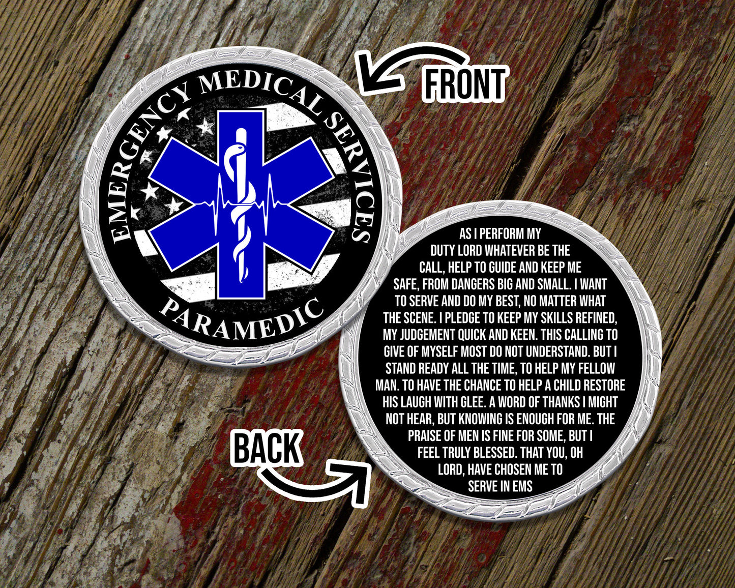 Paramedic Prayer Challenge Coin
