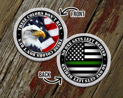 Thin Green Line Military Challenge Coin