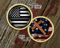Thin Silver Line with Cross Challenge Coin