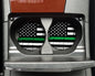 Thin Green Line Flag Distressed Car Coaster