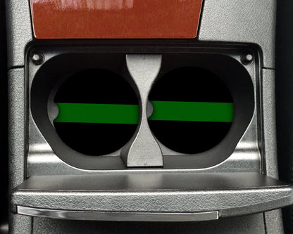 Thin Green Line Car Coaster