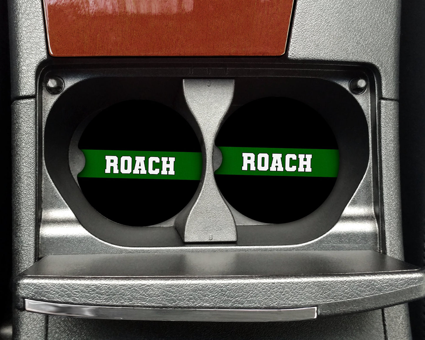 Thin Green Line Car Coaster