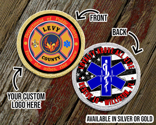 Custom Logo Star of Life Challenge Coin