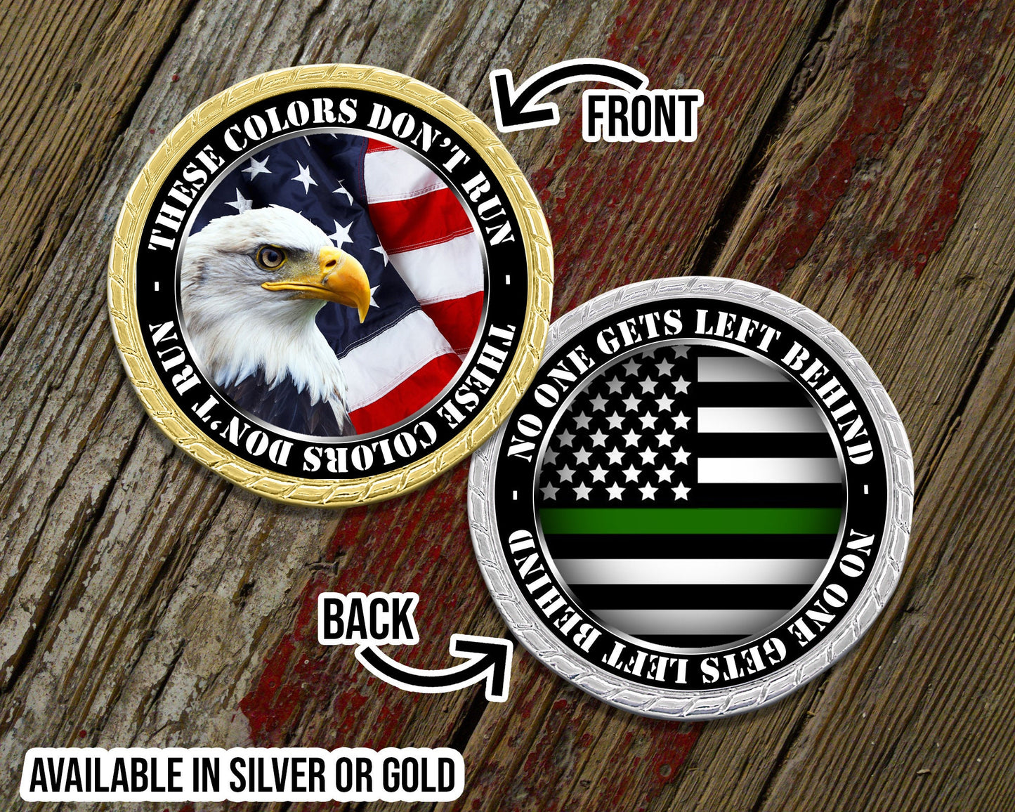 Thin Green Line Military Challenge Coin