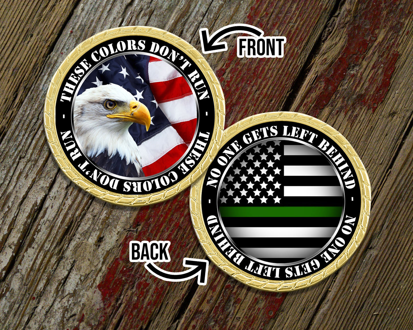 Thin Green Line Military Challenge Coin
