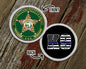 Custom Logo Blue Line K9 Challenge Coin