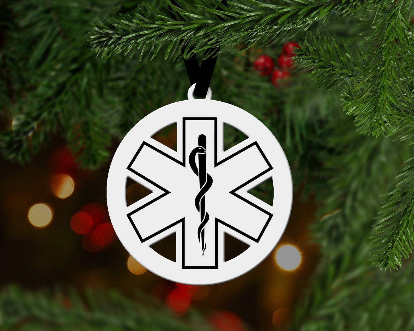Star of Life Paramedic Christmas Ornament
