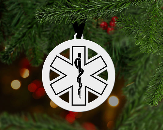 Star of Life Paramedic Christmas Ornament