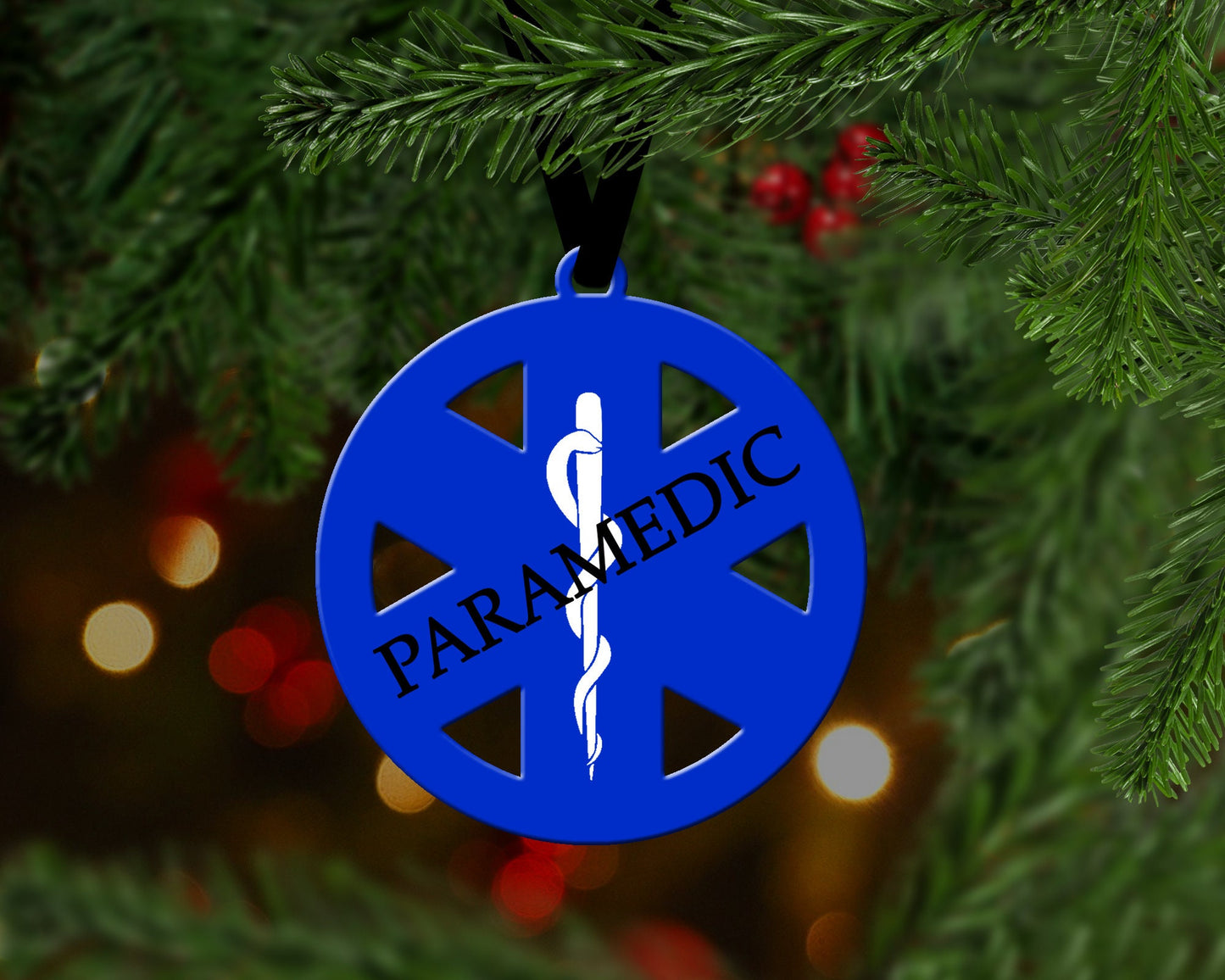 Star of Life Paramedic Christmas Ornament