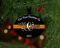 New Couple Thin Orange Line Christmas Ornament