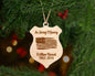 Police Officer Memorial Wood Christmas Ornament