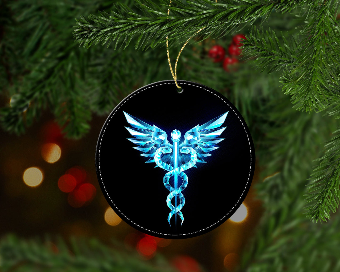 Caduceus Christmas Ornament