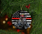 Firefighter Thin Red Line Christmas Ornament