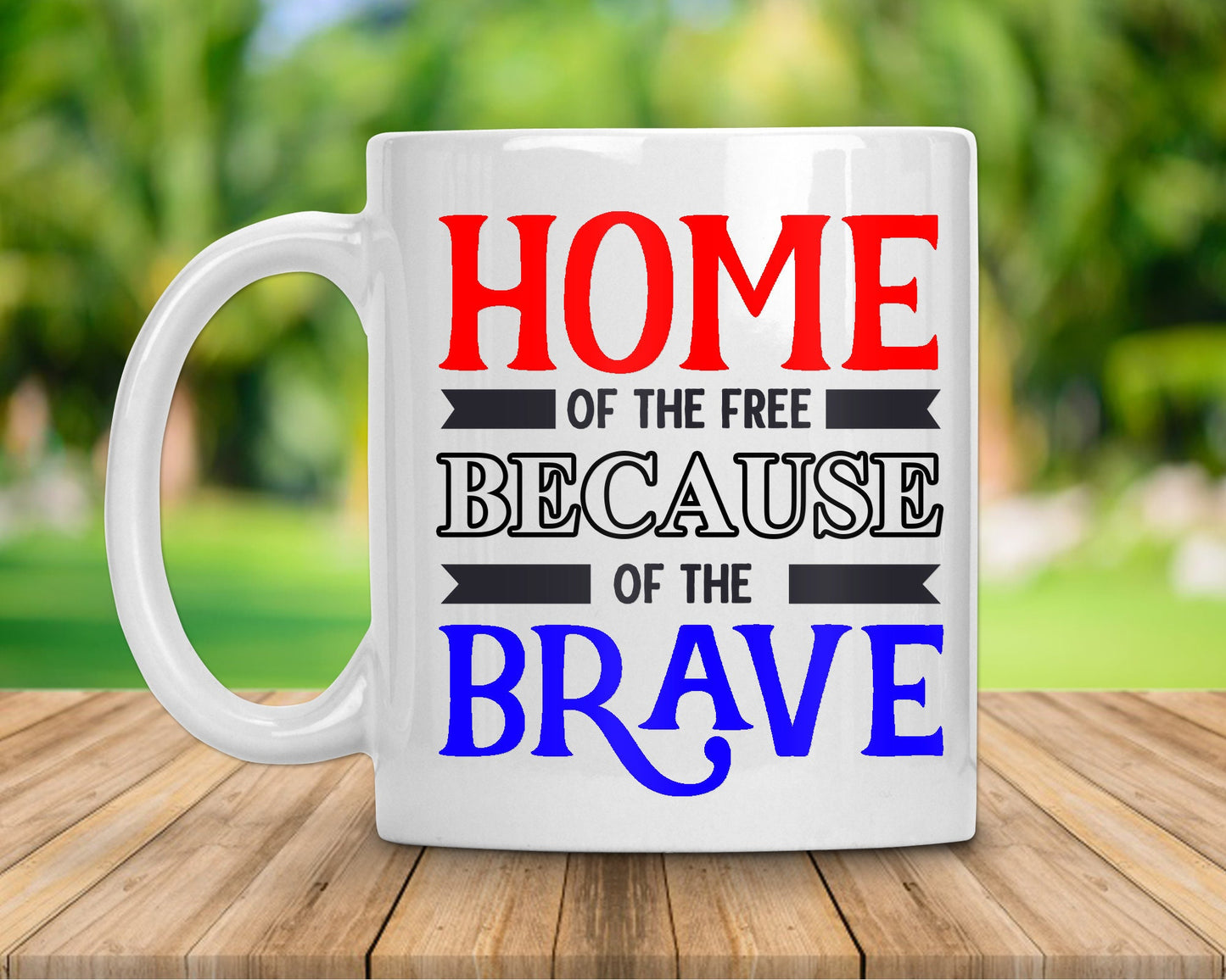 Land of the Free Home of the Brave Coffee Mug