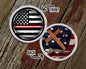 Thin Red White Line with Cross Challenge Coin