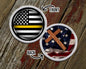 Thin Yellow Line with Cross Challenge Coin