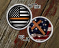 Thin Orange Line with Cross Challenge Coin