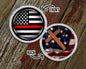 Thin Red Line with Cross Challenge Coin