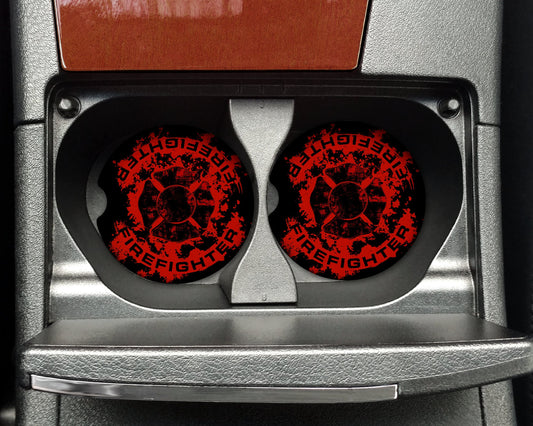 Firefighter Maltese Cross Car Coaster