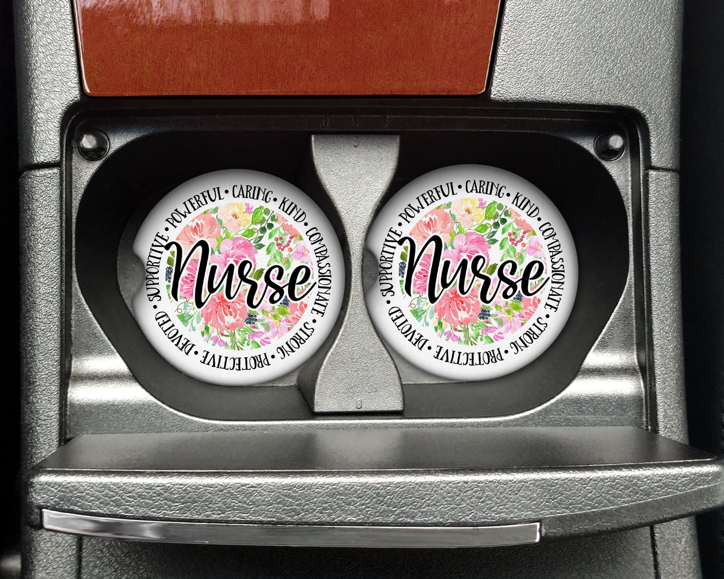 Nurse Floral Car Coaster
