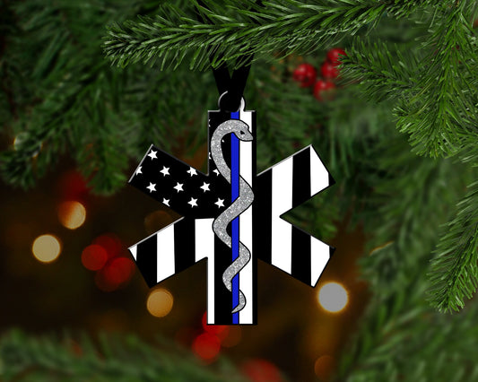 Star of Life Paramedic Christmas Ornament