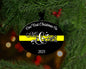 New Couple Thin Yellow Line Christmas Ornament