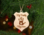 My Daddy My Hero Police Officer Wood Christmas Ornament