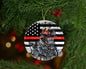 Firefighter Thin Red Line Christmas Ornament