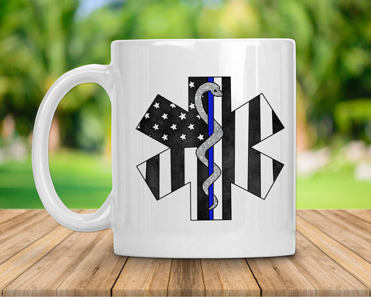 Star of Life Faux Glitter Coffee Mug