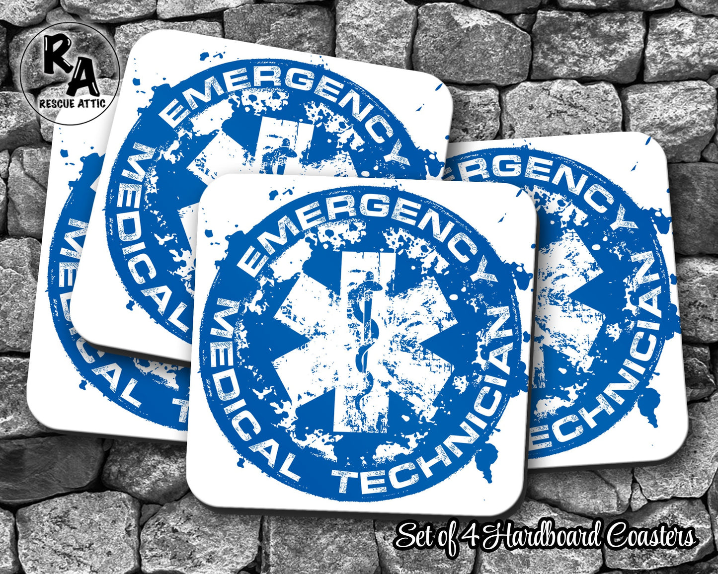 EMT Star of Life Drink Coasters