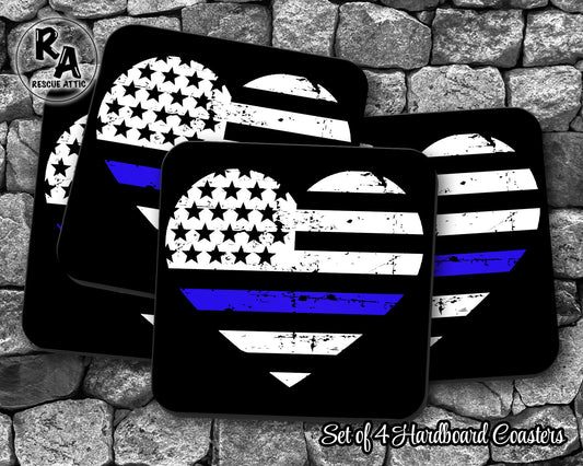 Thin Blue Line Drink Coasters