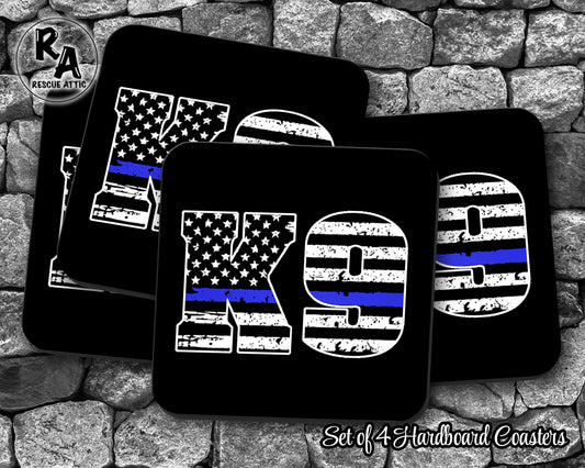 Thin Blue Line K9 Drink Coasters