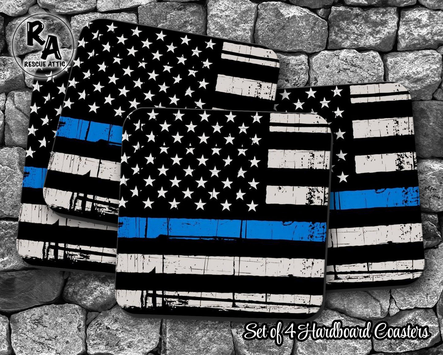 Thin Blue Line Drink Coasters