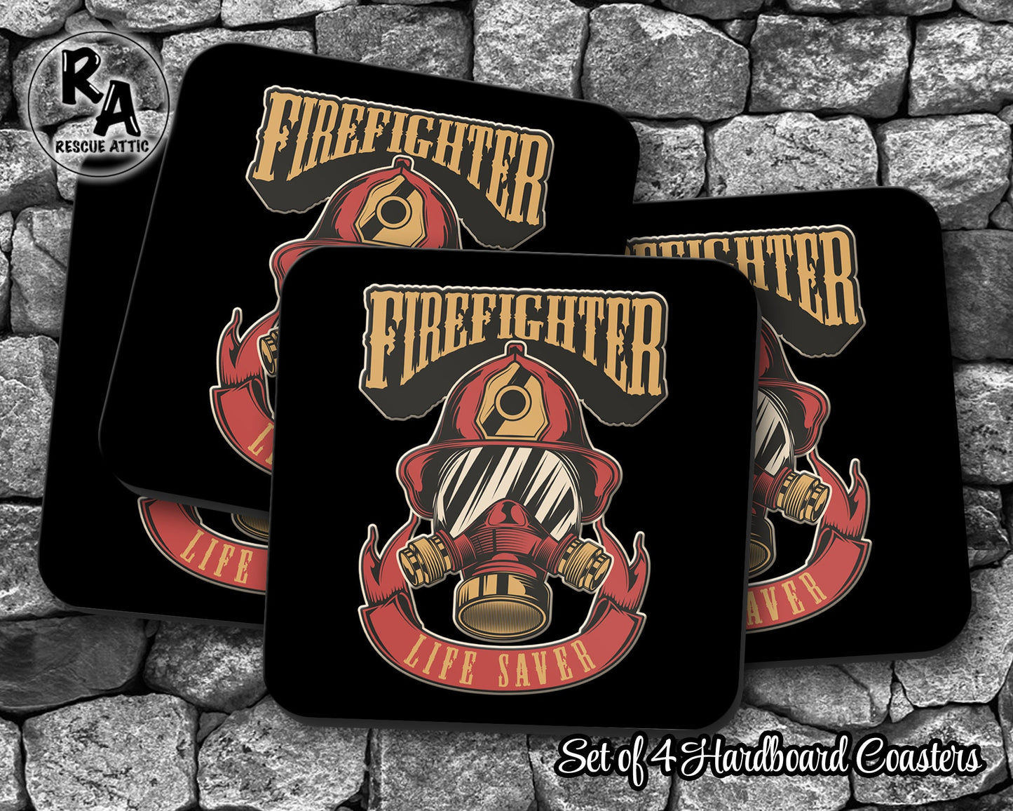 Firefighter Drink Coasters