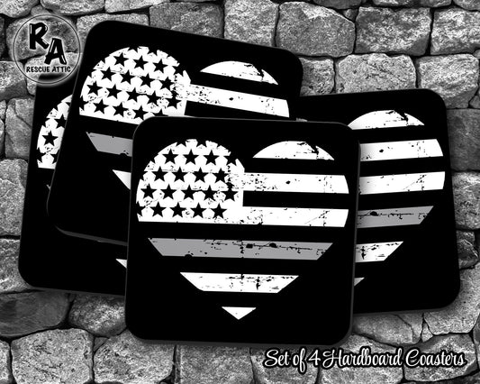 Thin Silver Line Drink Coasters