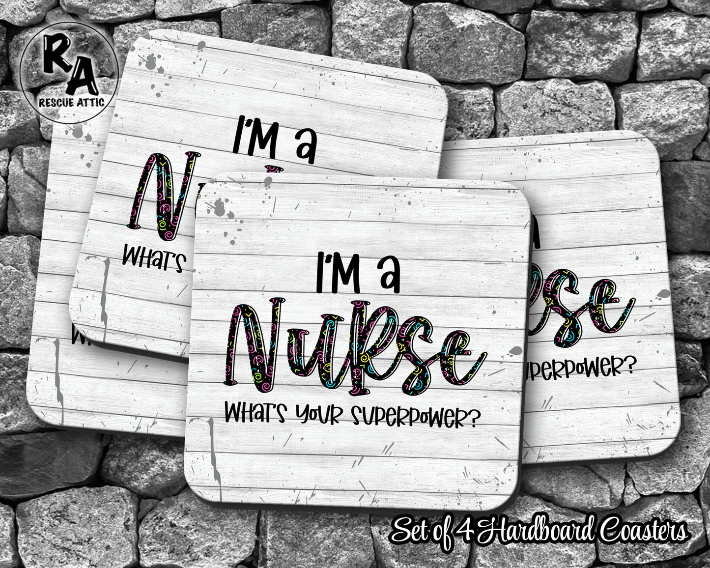 I'm a Nurse - What's Your Superpower Drink Coasters
