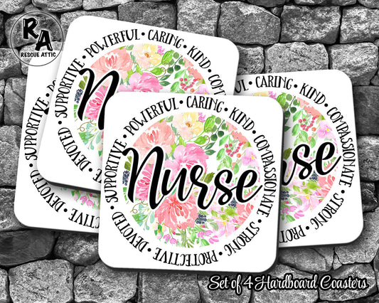 Floral Nurse Drink Coasters