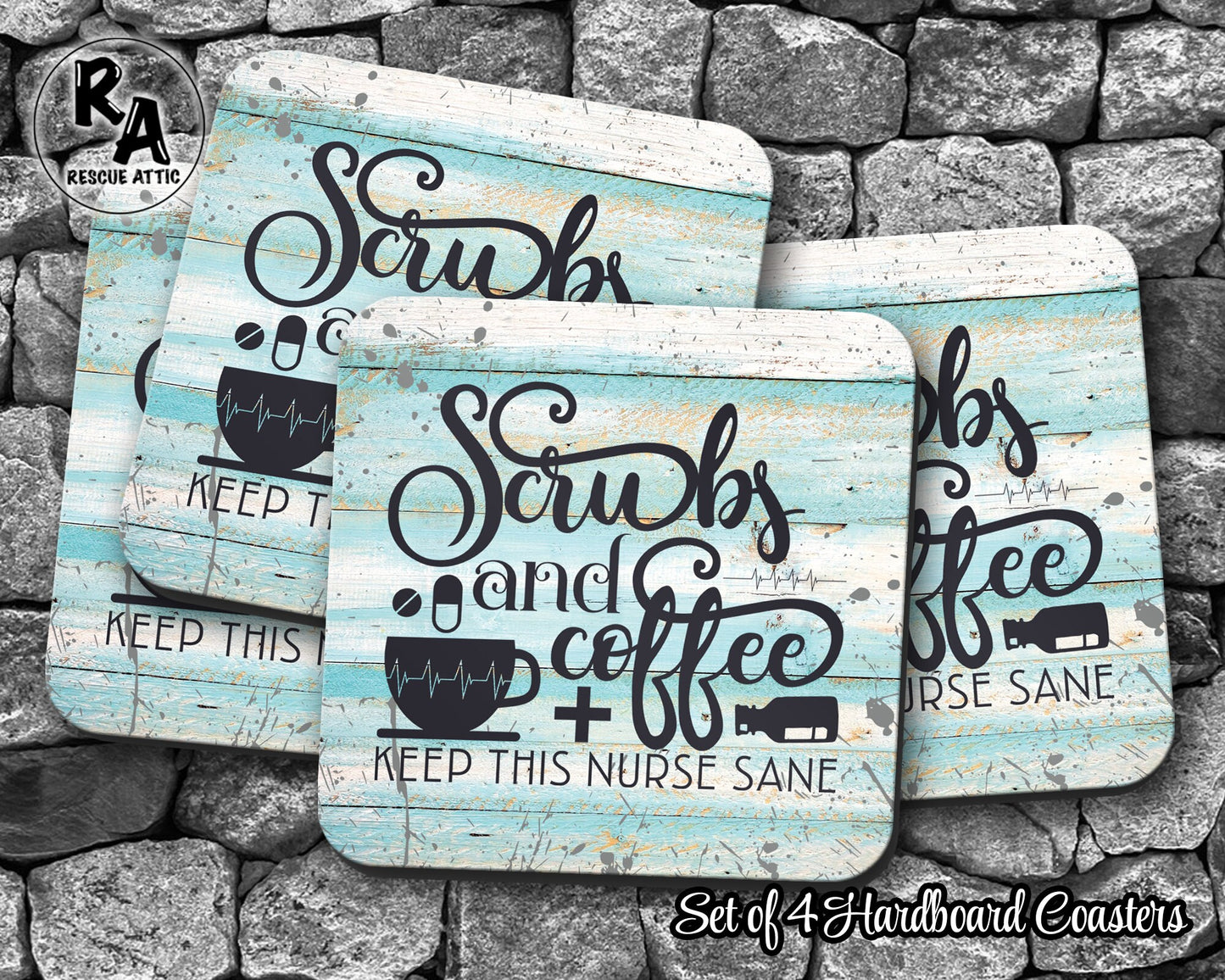 Scrubs & Coffee Keep This Nurse Sane Drink Coasters