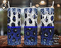Thin Blue Line Faux Glitter 20oz Skinny Tumbler