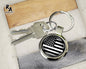 Thin White Line Flag Keychain