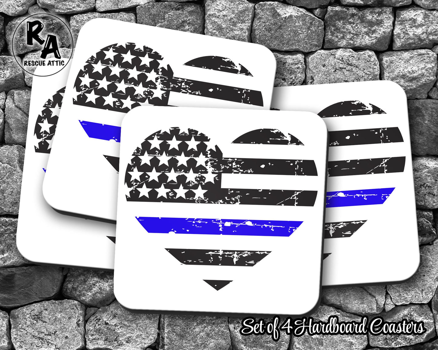 Thin Blue Line Drink Coasters