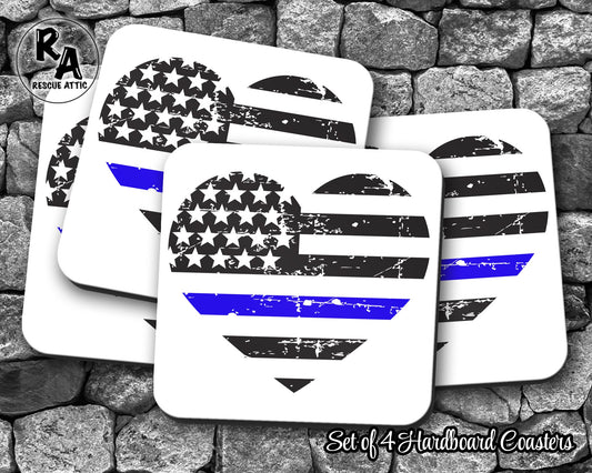 Thin Blue Line Drink Coasters