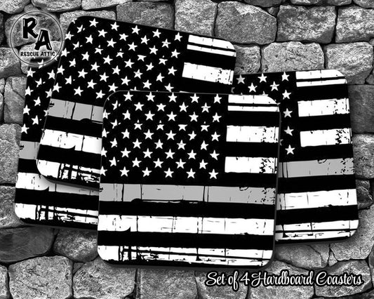 Thin Silver Line Drink Coasters