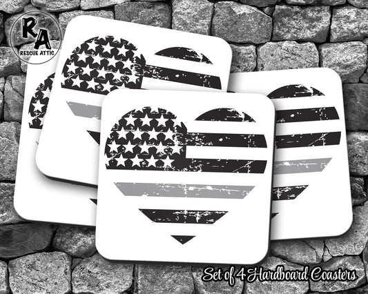 Thin Silver Line Drink Coasters