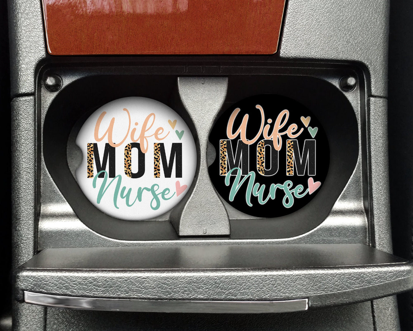 Wife Mom Nurse Car Coaster