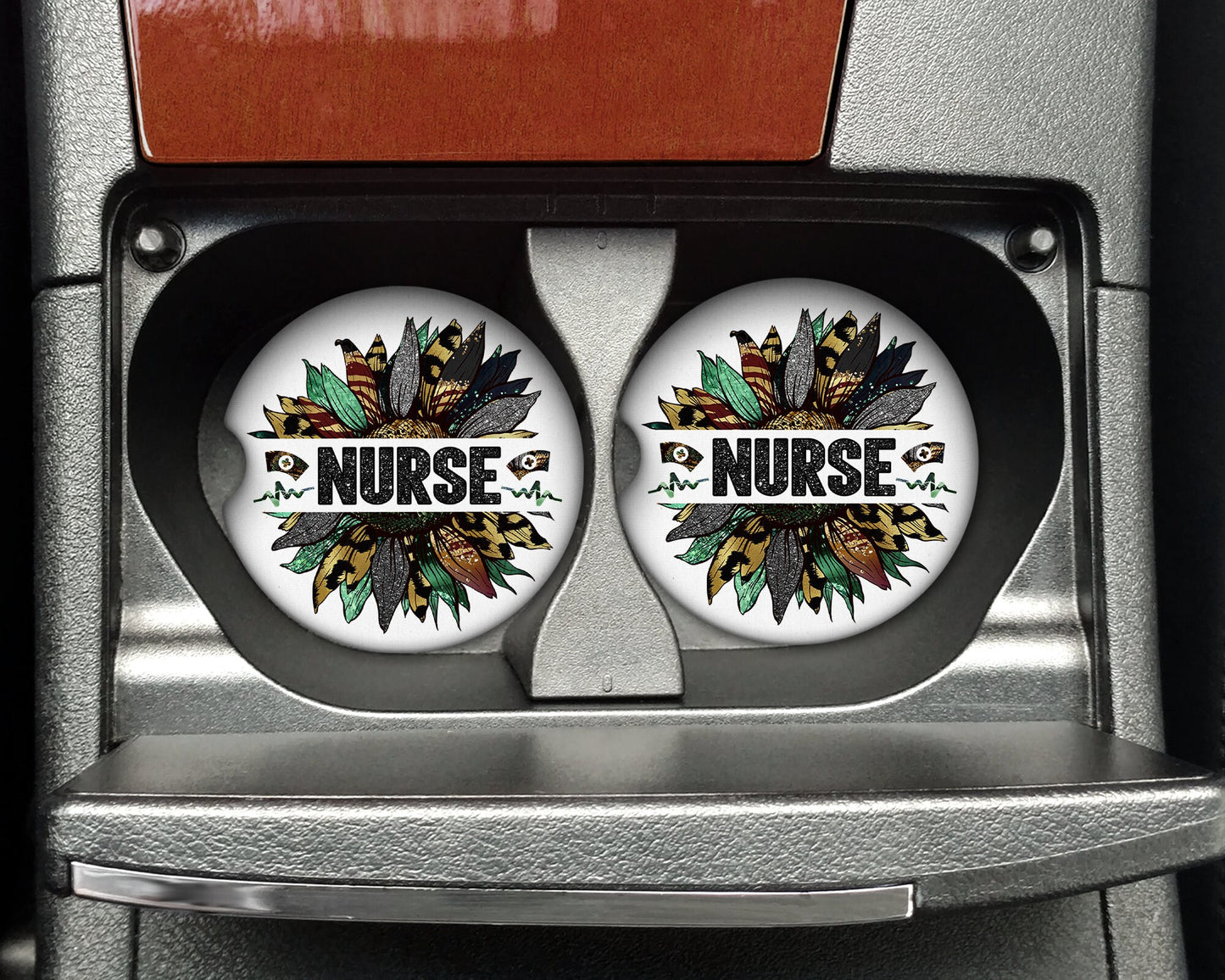 Nurse Sunflower Car Coaster