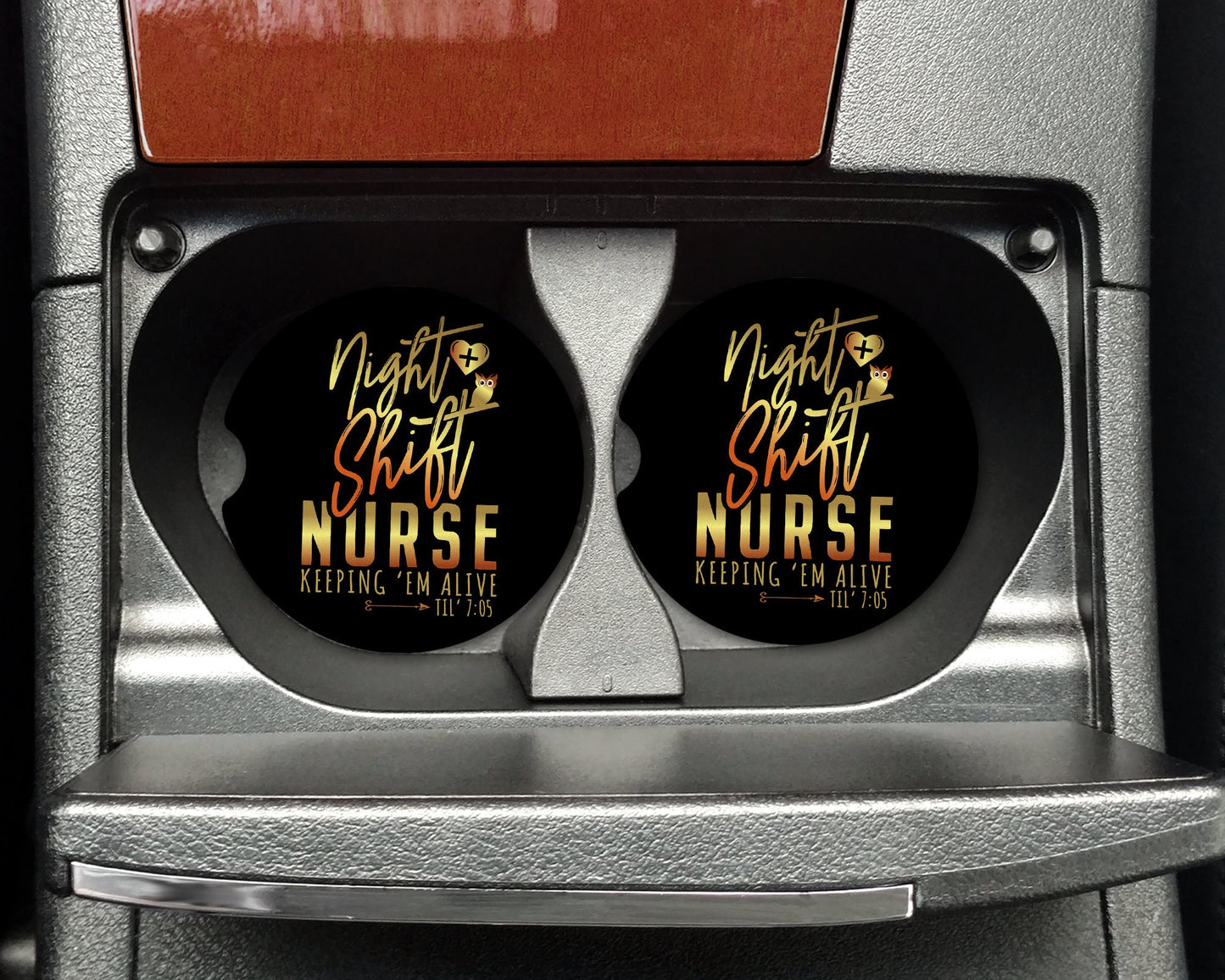 Night Shift Nurses Car Coaster